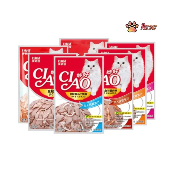 Pate Ciao Nhiều Vị Cho Mèo Gói 60g